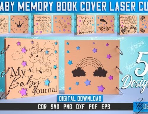 Portada De Libro De Recuerdos Para Bebes Creativo Digital